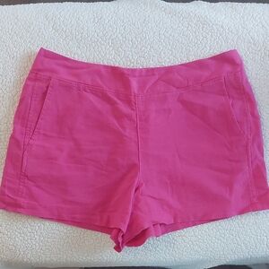 Gap Women's Very Berry Linen Pull On Shorts Size L